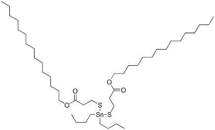 dipentadecyl 3,3'-[(dibutylstannylene)bis(thio)]dipropionate 结构式