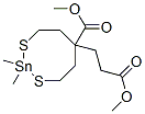 4,4'-[(ジメチルスタンニレン)ビス[チオ-2,1-エタンジイル(オキシ)カルボニル]]ビス[ブタン酸メチル] 化学構造式