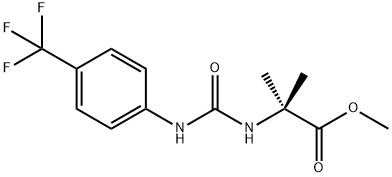 methyl 2-methyl-2-[[4-(trifluoromethyl)phenyl]carbamoylamino]propanoat e Structure