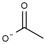 酢酸イオン 化学構造式