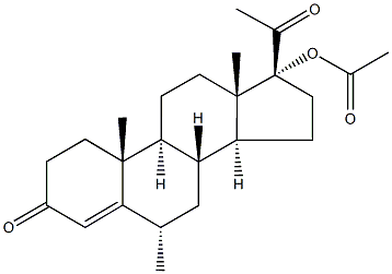 醋酸甲羟孕酮, 71-58-9, 结构式