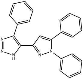 4-(1,5-Diphenyl-1H-pyrazol-3-yl)-5-phenyl-1H-1,2,3-triazole Structure