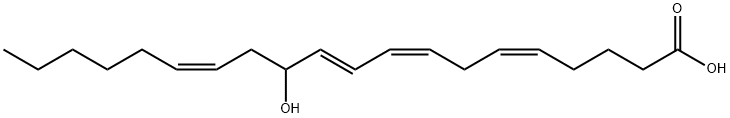 (5Z,8Z,10E,14Z)-12-ヒドロキシイコサ-5,8,10,14-テトラエン酸 化学構造式