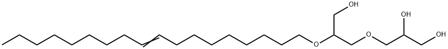 3-[3-ヒドロキシ-2-(9-オクタデセニルオキシ)プロポキシ]-1,2-プロパンジオール 化学構造式