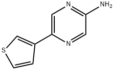 5-(噻吩-3-基)吡嗪-2-胺 结构式
