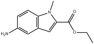 5-氨基-1-甲基吲哚-2-甲酸乙酯 结构式
