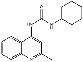 1-cyclohexyl-3-(2-methyl-4-quinolyl)urea Structure