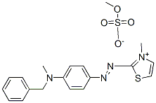 2-[[4-[benzylmethylamino]phenyl]azo]-3-methylthiazolium methyl sulphate Structure