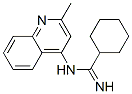 N-(シクロヘキシルカルボンイミドイル)-2-メチル-4-キノリンアミン 化学構造式