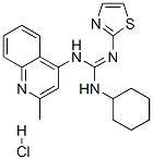 N-cyclohexyl-N'-(2-methyl-4-quinolineyl)-N''-thiazol-2-ylguanidine monohydrochloride Struktur