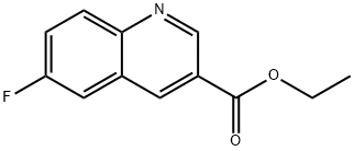 6-Fluoroquinoline-3-carboxylic acid ethyl ester Struktur