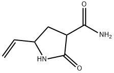 5-エテニル-2-オキソ-3-ピロリジンカルボアミド 化学構造式