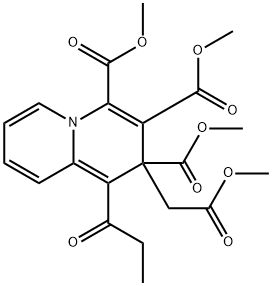 2-(2-Methoxy-2-oxoethyl)-1-propionyl-2H-quinolizine-2,3,4-tricarboxylic acid trimethyl ester Structure
