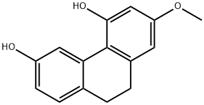 9,10-ジヒドロ-7-メトキシ-3,5-フェナントレンジオール 化学構造式