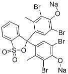 3,3-Bis[3,5-dibromo-2-methyl-4-(sodiooxy)phenyl]-3H-2,1-benzoxathiole 1,1-dioxide Struktur