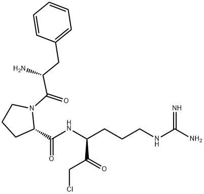 H-D-苯丙酰氨-脯酰氨-精氨酸-氯甲基酮三氟乙酸 结构式