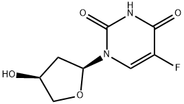 2,4(1H,3H)-Pyrimidinedione, 5-fluoro-1-(tetrahydro-4-hydroxy-2-furanyl )-, cis- Struktur