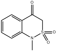 1-メチル-1H-2,1-ベンゾチアジン-4(3H)-オン2,2-ジオキシド 化学構造式
