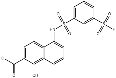5-[[[3-(fluorosulphonyl)phenyl]sulphonyl]amino]-1-hydroxynaphthalene-2-carbonyl chloride Structure