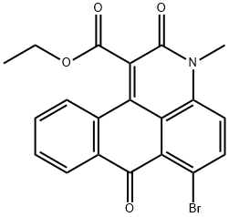6-Bromo-2,7-dihydro-3-methyl-2,7-dioxo-3H-dibenz[f,ij]isoquinoline-1-carboxylic acid ethyl ester Structure