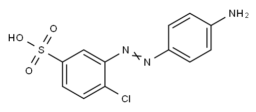 3-[(4-Aminophenyl)azo]-4-chlorobenzenesulfonic acid Structure