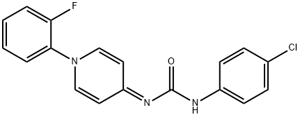 1-(o-Fluorophenyl)-4-[[(p-chlorophenyl)carbamoyl]imino]-1,4-dihydropyridine Struktur