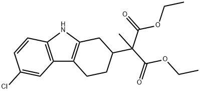 diethyl (6-chloro-2,3,4,9-tetrahydro-1H-carbazol-2-yl)methylmalonate  Structure