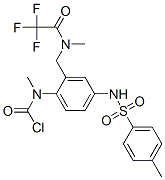 Methyl[4-[[(4-methylphenyl)sulfonyl]amino]-2-[[methyl(trifluoroacetyl)amino]methyl]phenyl]carbamic acid chloride Structure