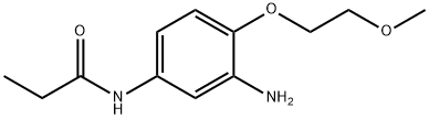 N-[3-アミノ-4-(2-メトキシエトキシ)フェニル]プロパンアミド 化学構造式