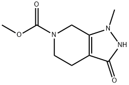 6H-PYRAZOLO[3,4-C]PYRIDINE-6-CARBOXYLIC ACID, 1,4,5,7-TETRAHYDRO-3-HYDROXY-1-METHYL-, METHYL ESTER Struktur