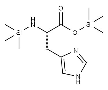 Trimethylsilyl 3-(1H-imidazol-4-yl)-2-[(trimethylsilyl)amino]propanoat e 结构式