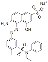 sodium 6-amino-5-[[3-[(ethylphenylamino)sulphonyl]-4-methylphenyl]azo]-4-hydroxynaphthalene-2-sulphonate Structure