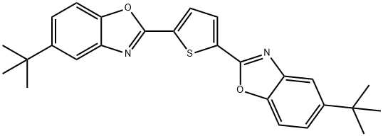 2,5-Bis(5-tert-butyl-2-benzoxazolyl)thiophene Structure