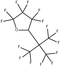 2,2,3,3,4,4-ヘキサフルオロテトラヒドロ-5-[2,2,2-トリフルオロ-1,1-ビス(トリフルオロメチル)エチル]フラン 化学構造式