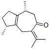 (1R)-2,3,4,5,7,8-ヘキサヒドロ-1α,4α-ジメチル-7-イソプロピリデンアズレン-6(1H)-オン 化学構造式