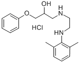 1-Phenoxy-3-((2-(2,6-xylidino)ethyl)amino)-2-propanol hydrochloride Structure