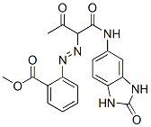 2-[[1-[[[(2,3-Dihydro-2-oxo-1H-benzimidazol)-5-yl]amino]carbonyl]-2-oxopropyl]azo]benzoic acid methyl ester Structure