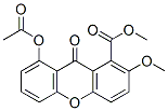 8-アセトキシ-2-メトキシ-9-オキソ-9H-キサンテン-1-カルボン酸メチル 化学構造式