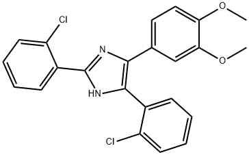 2,4-BIS-(2-CHLOROPHENYL)-5-(3,4-DIMETHOXYPHENYL)-IMIDAZOLE (CDI) Structure