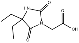 2-(4,4-二乙基-2,5-二氧咪唑啉-1-基)乙酸 结构式