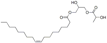 (Z)-9-オクタデセン酸2-ヒドロキシ-3-(2-ヒドロキシ-1-オキソプロポキシ)プロピル 化学構造式