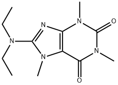 8-(diethylamino)-3,7-dihydro-1,3,7-trimethyl-1H-purine-2,6-dione Structure