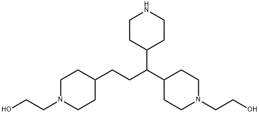 4,4'-[1-(4-ピペリジニル)-1,3-プロパンジイル]ビス(1-ピペリジンエタノール) 化学構造式