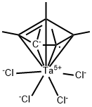 Pentamethylcyclopentadienyltantalum tetrachloride Struktur