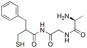 2-benzyl-3-mercaptopropanoyl-alanylglycinamide Struktur