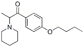 1-(4-ブトキシフェニル)-2-(1-ピペリジニル)-1-プロパノン 化学構造式