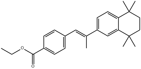 ethyl-p-((E)-2-(5,6,7,8-tetrahydro-5,5,8,8-tetramethyl-2-naphthyl)-1-propenyl)benzoic acid Structure