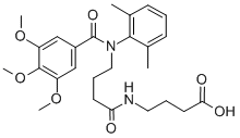 N-(N-(3,4,5-Trimethoxybenzoyl)-4-(2,6-dimethylanilino)butyryl)-4-amino butyric acid Structure