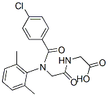 2-[[2-[(4-chlorobenzoyl)-(2,6-dimethylphenyl)amino]acetyl]amino]acetic acid Structure