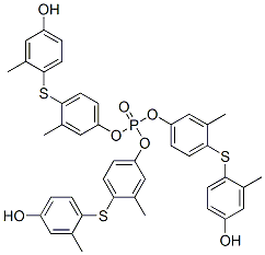 Phosphoric acid tris[4-[(4-hydroxy-2-methylphenyl)thio]-3-methylphenyl] ester 结构式